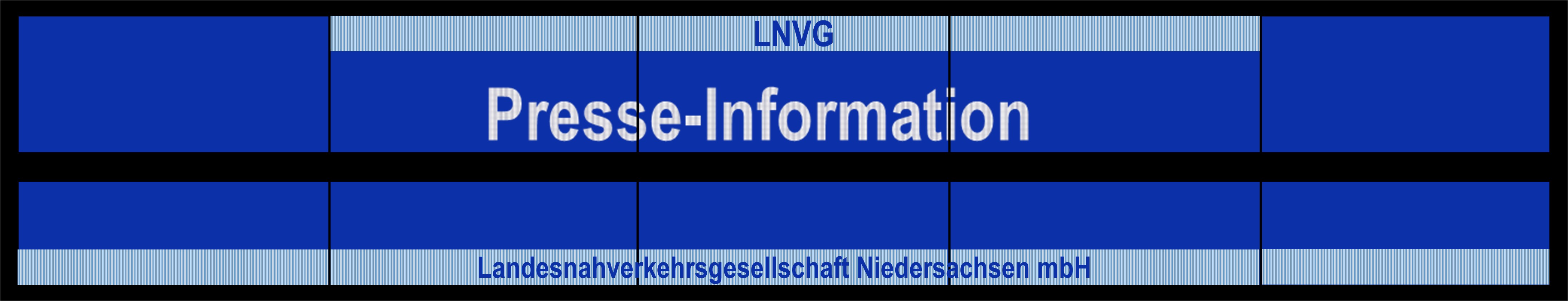 Kopfbild der Seite Pressemitteilungen im Stil einer Zuganzeigetafel